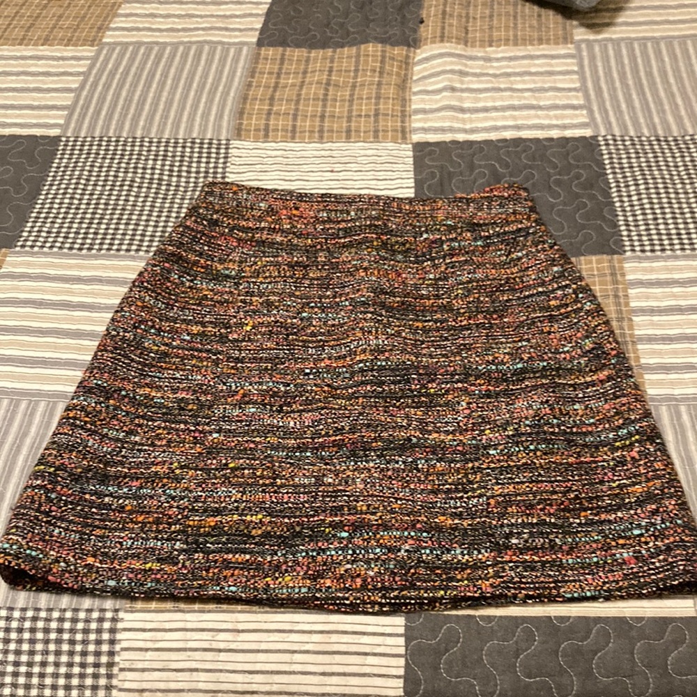 NWOT Nanette Lepore Multi-color Tweed Skirt